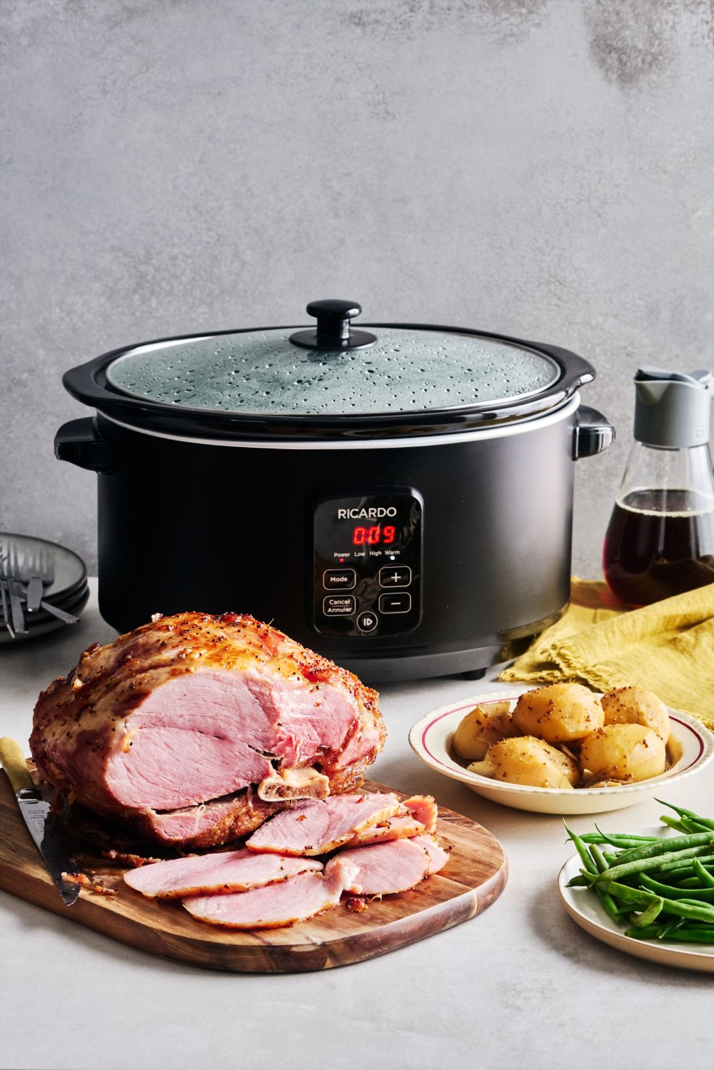 Jambon à l’érable et à la bière à la mijoteuse