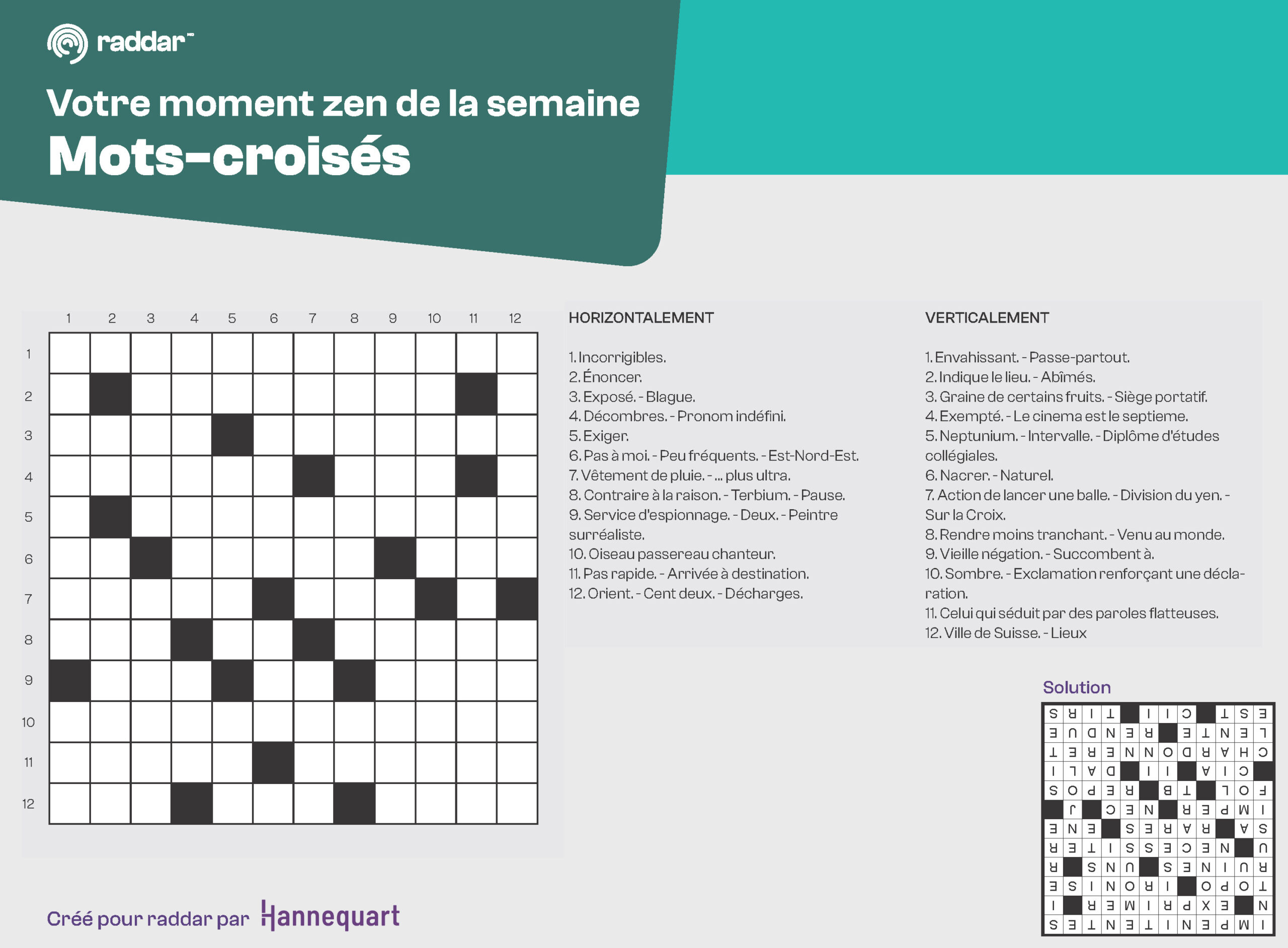 Mots-croisés – 26 Mai 2025
