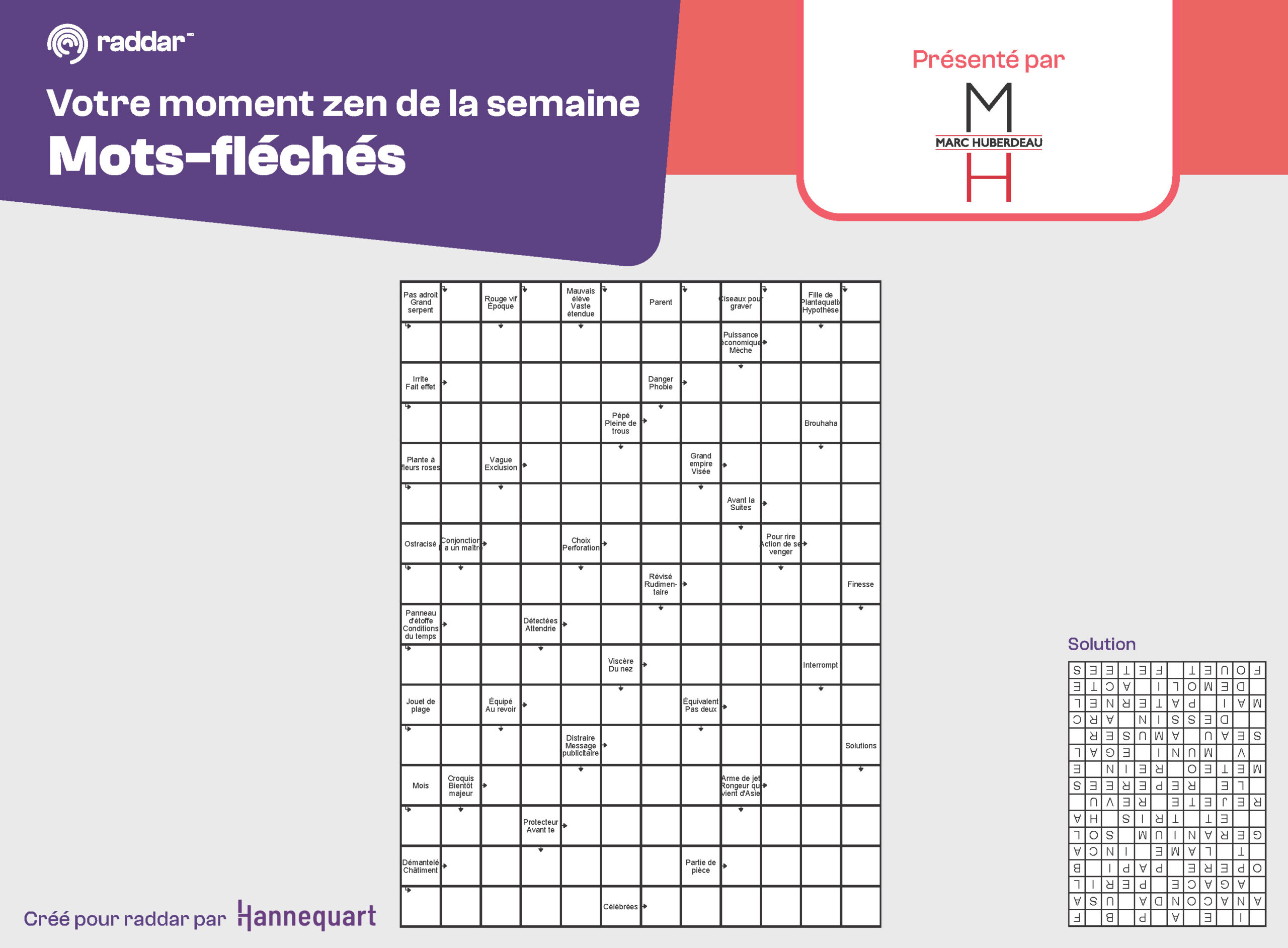 Mots-fléchés | 16 juin 2025