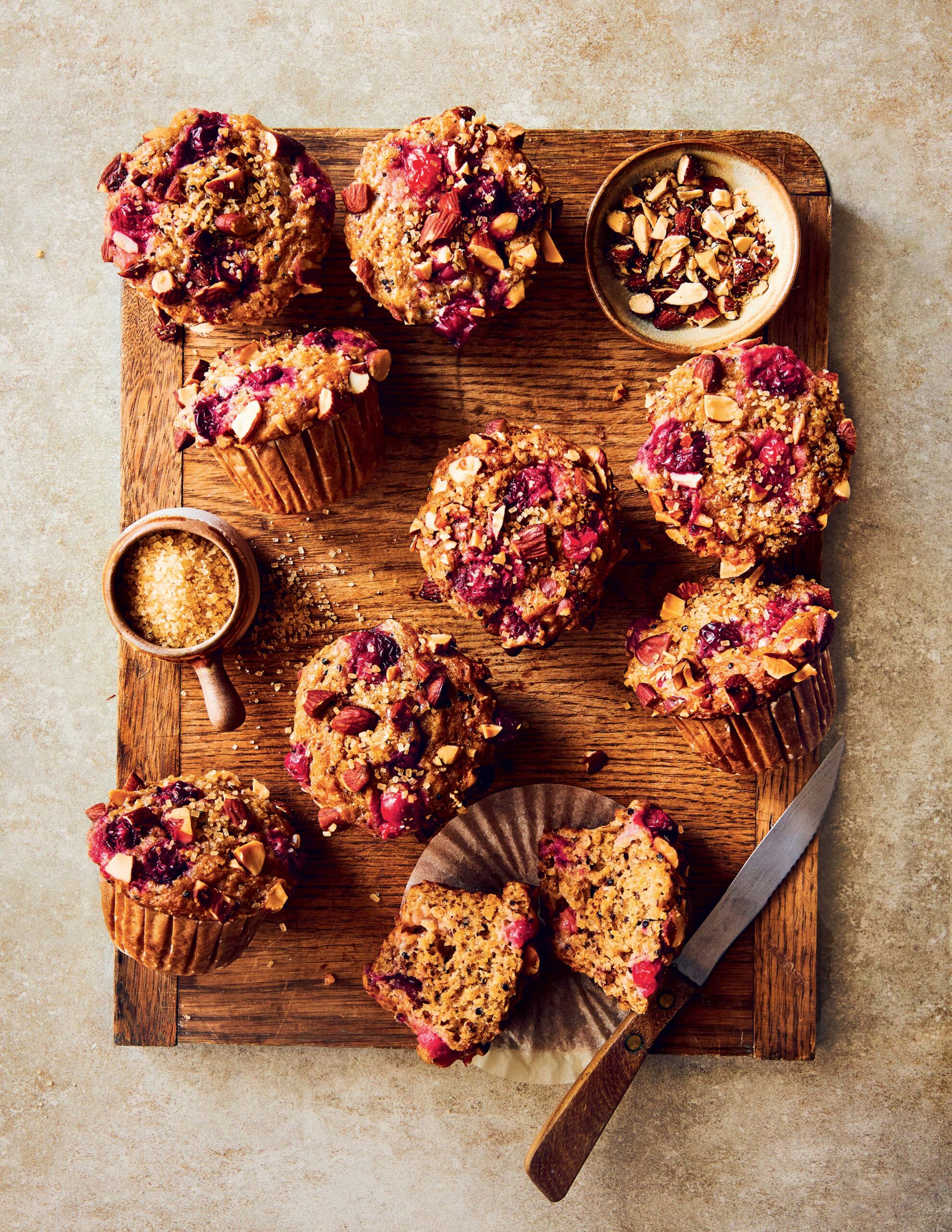 Power muffins quinoa, bananes et canneberges
