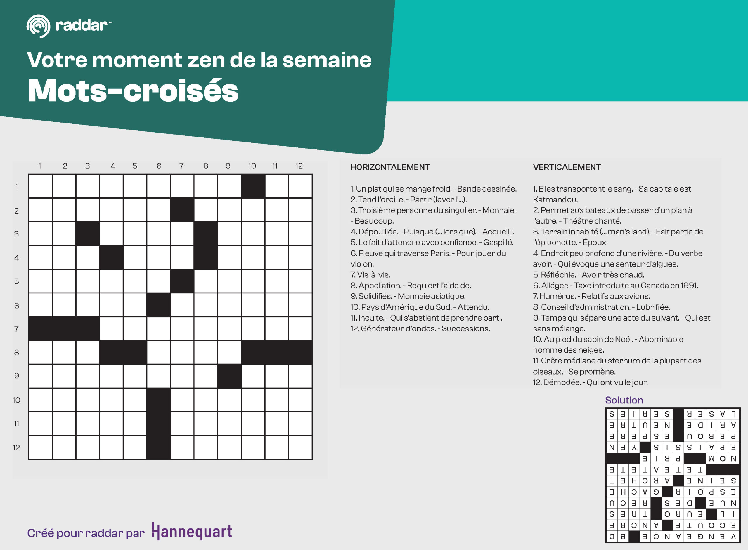 Mots-croisés | 7 Juillet 2025