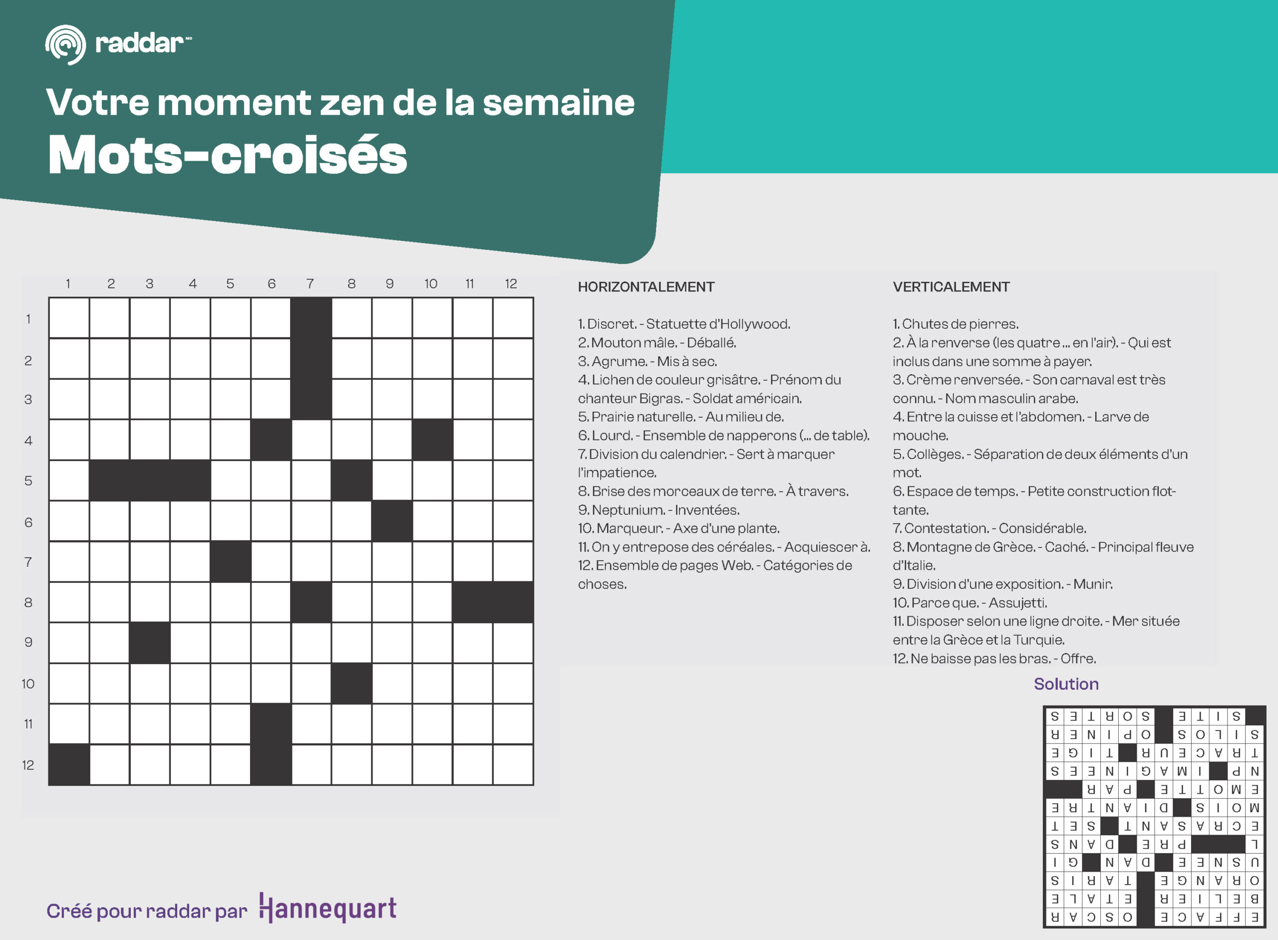 Mots-croisés | 14 Juillet 2025
