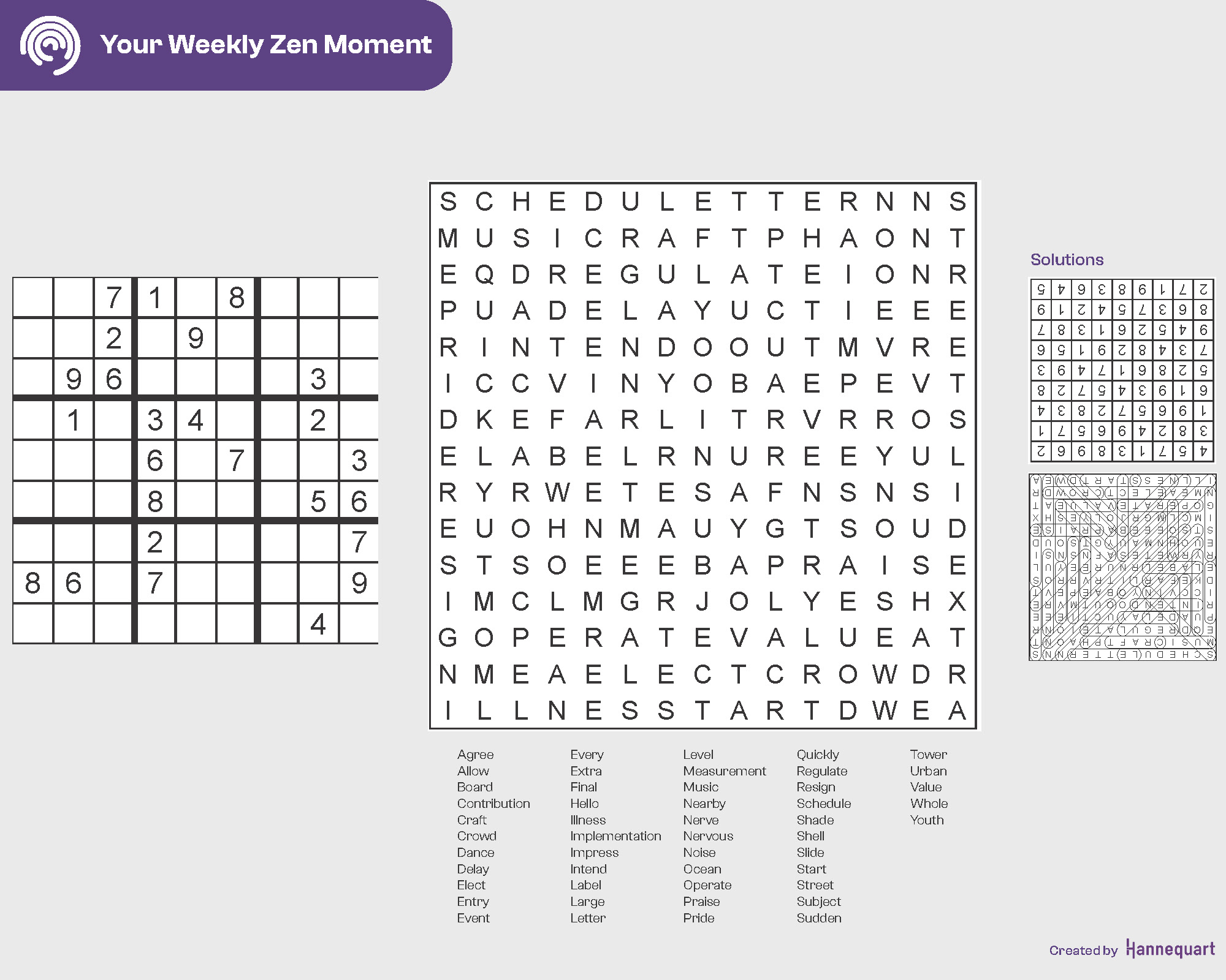 Sudoku & Word Search Duo | December 29th, 2025