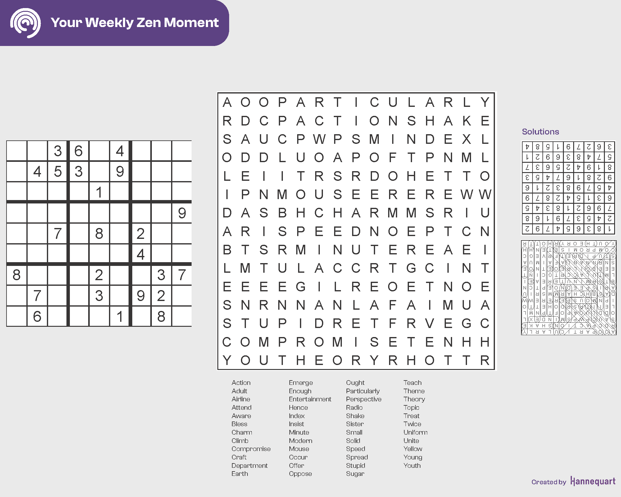 Sudoku & Word Search Duo | December 8th, 2025