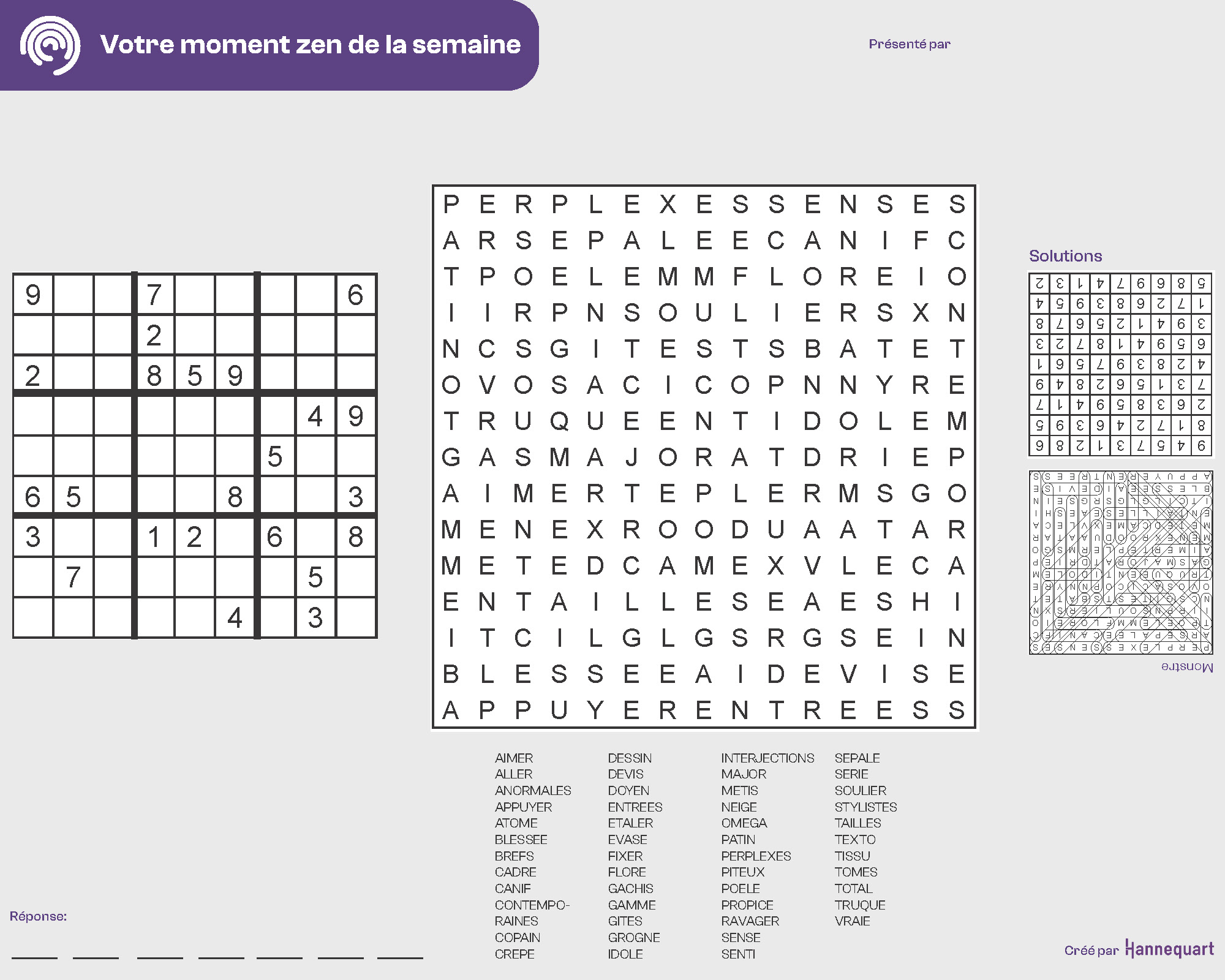 Duo Sudoku et Mots-mystères | 22 décembre 2025