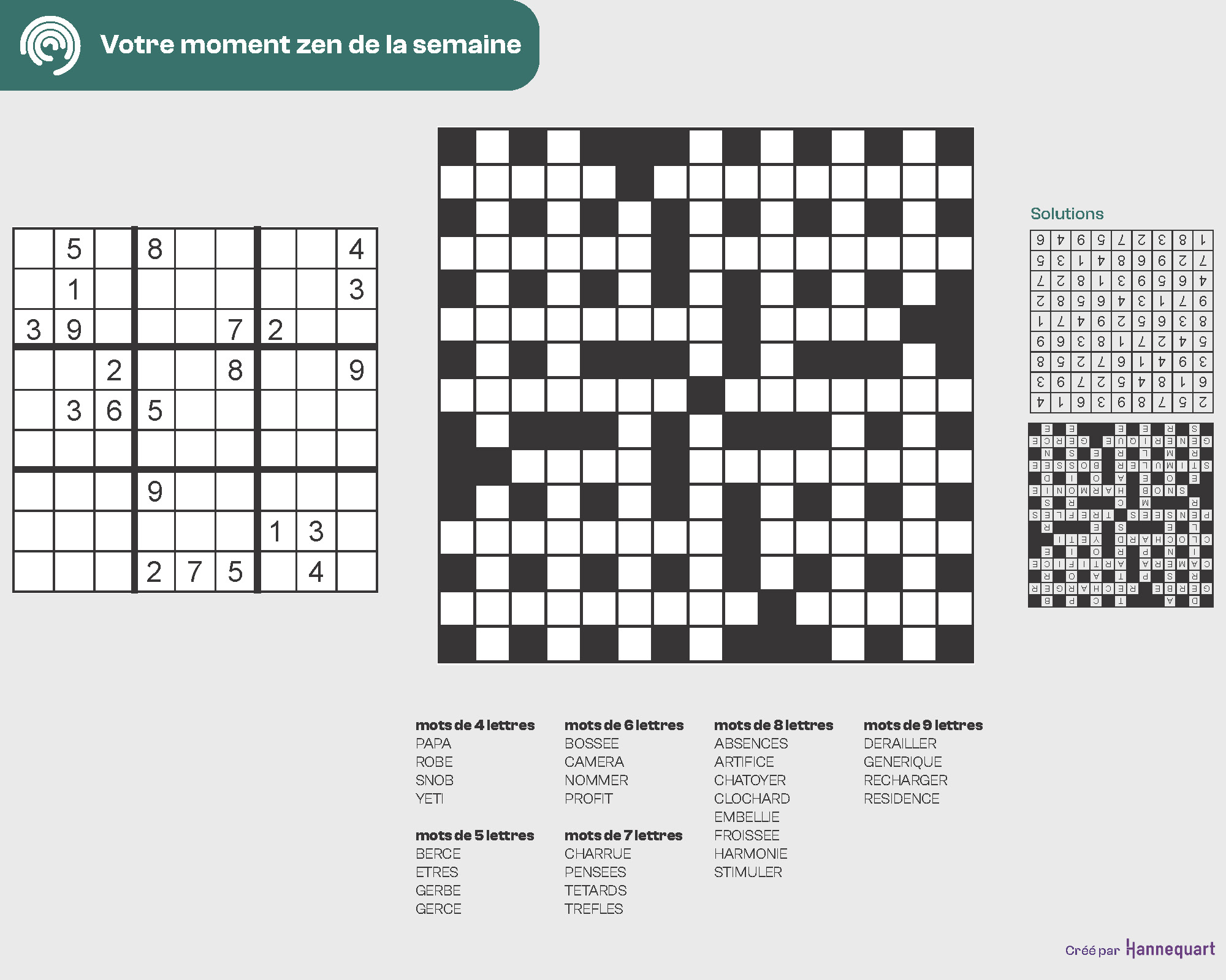 Duo Sudoku et Mots-entrecroisés | 2 février 2026