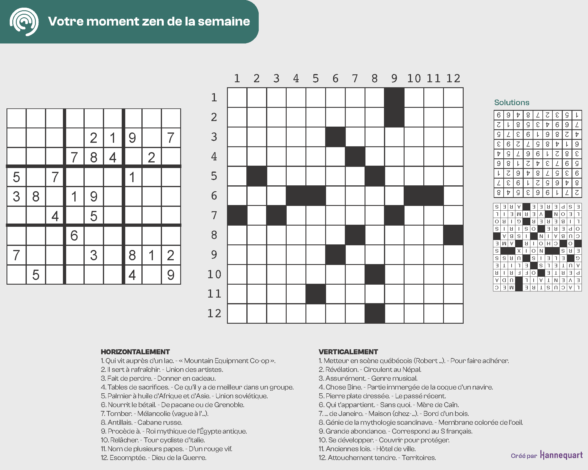 Duo Sudoku et Mots-croisés | 2 mars 2026