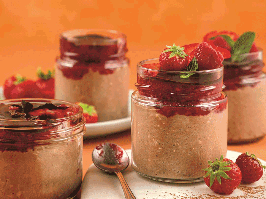 Poudings de chia style mousse au chocolat