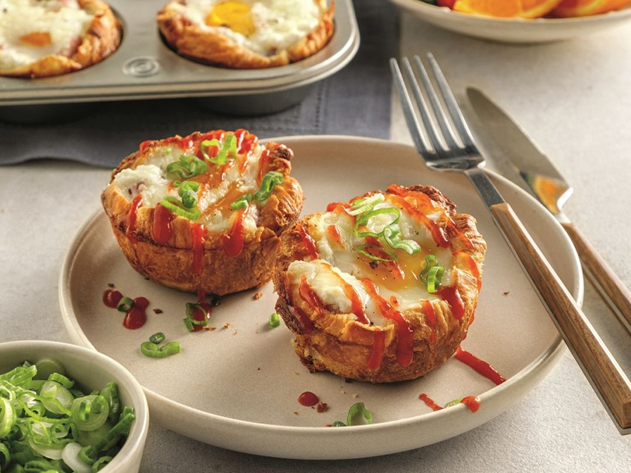 Croissant egg muffins